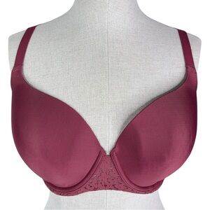 Chantelle Norah Sweetheart T-Shirt Bra sz 32DDDD * Maroon Burgundy Red